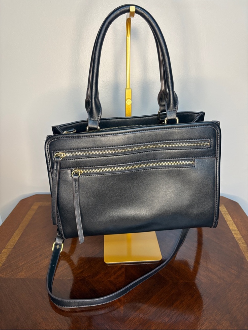 Classic Black Satchel Handbag - Women Bags